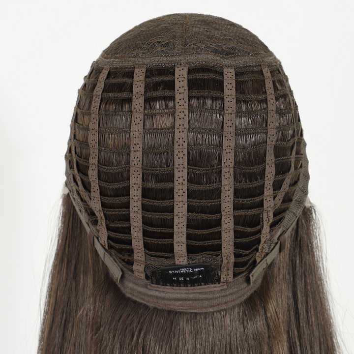 Lace front wig with no glue, heat-resistant synthetic hair