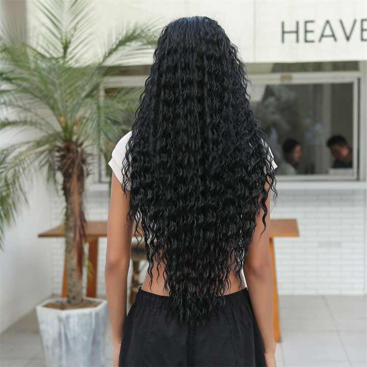 Long Wavy Curly Wig, Soft and Graceful Style