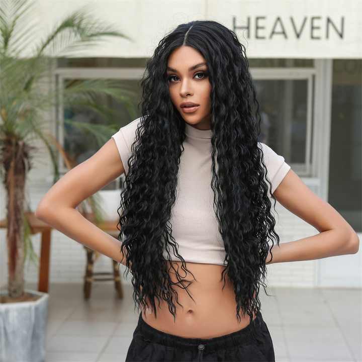 Long Wavy Curly Wig, Soft and Graceful Style