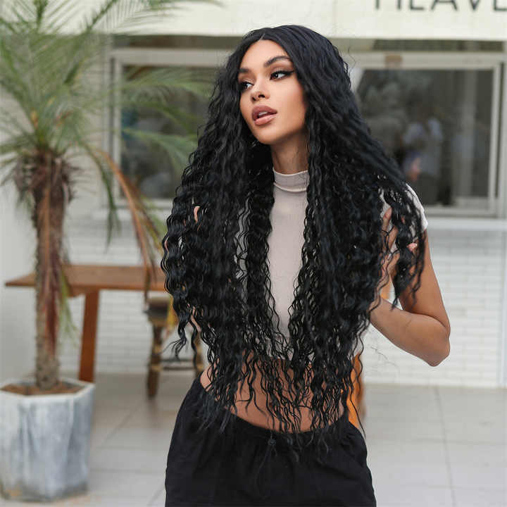 Long Wavy Curly Wig, Soft and Graceful Style