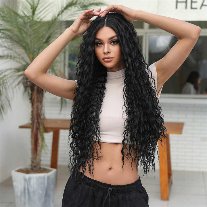 Long Wavy Curly Wig, Soft and Graceful Style